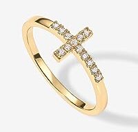 Cross Ring with Diamonds